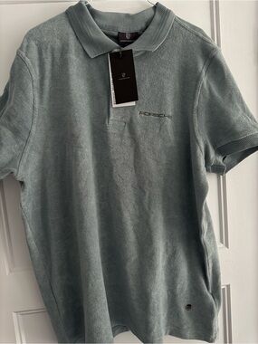 Porsche Design Men's Polo in Sage Green Terry